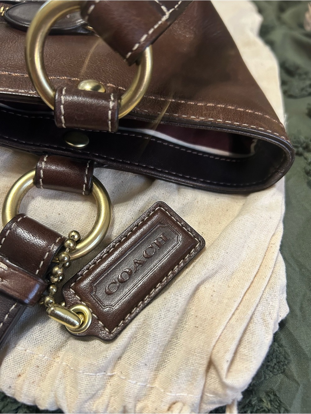 Coach Lily Legacy Brown Turn Lock Purse - Picture 6 of 7